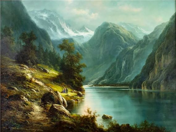 Landscape - Lake Koenigsee, Berchtesgaden, Germany by Ludwig Muninger