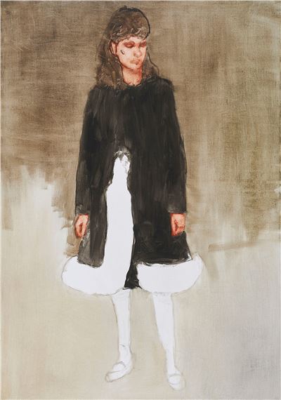 "Mädchen mit schwarzem Mantel". by Axel Geis, 2005