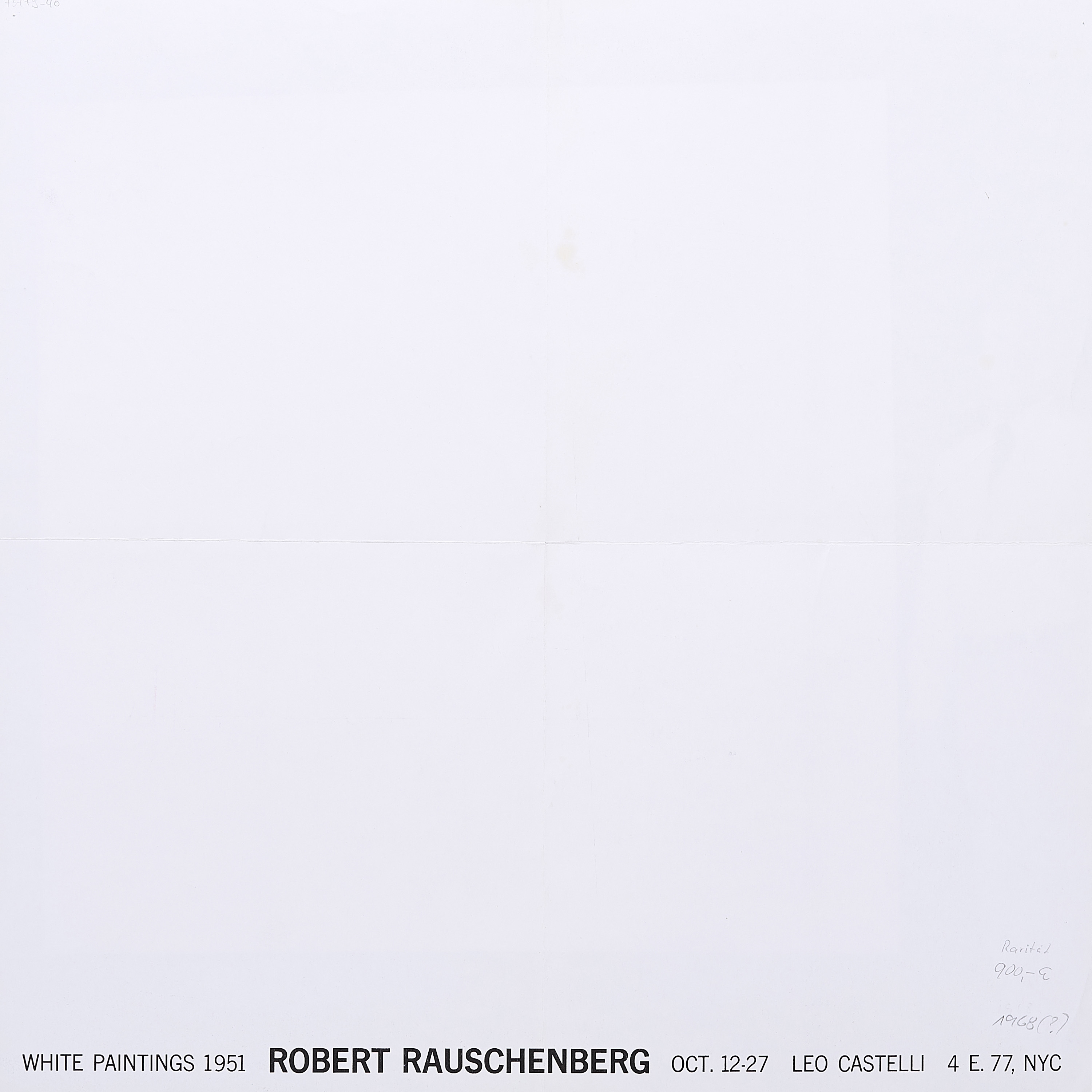 Robert Rauschenberg. White Painting. 1951