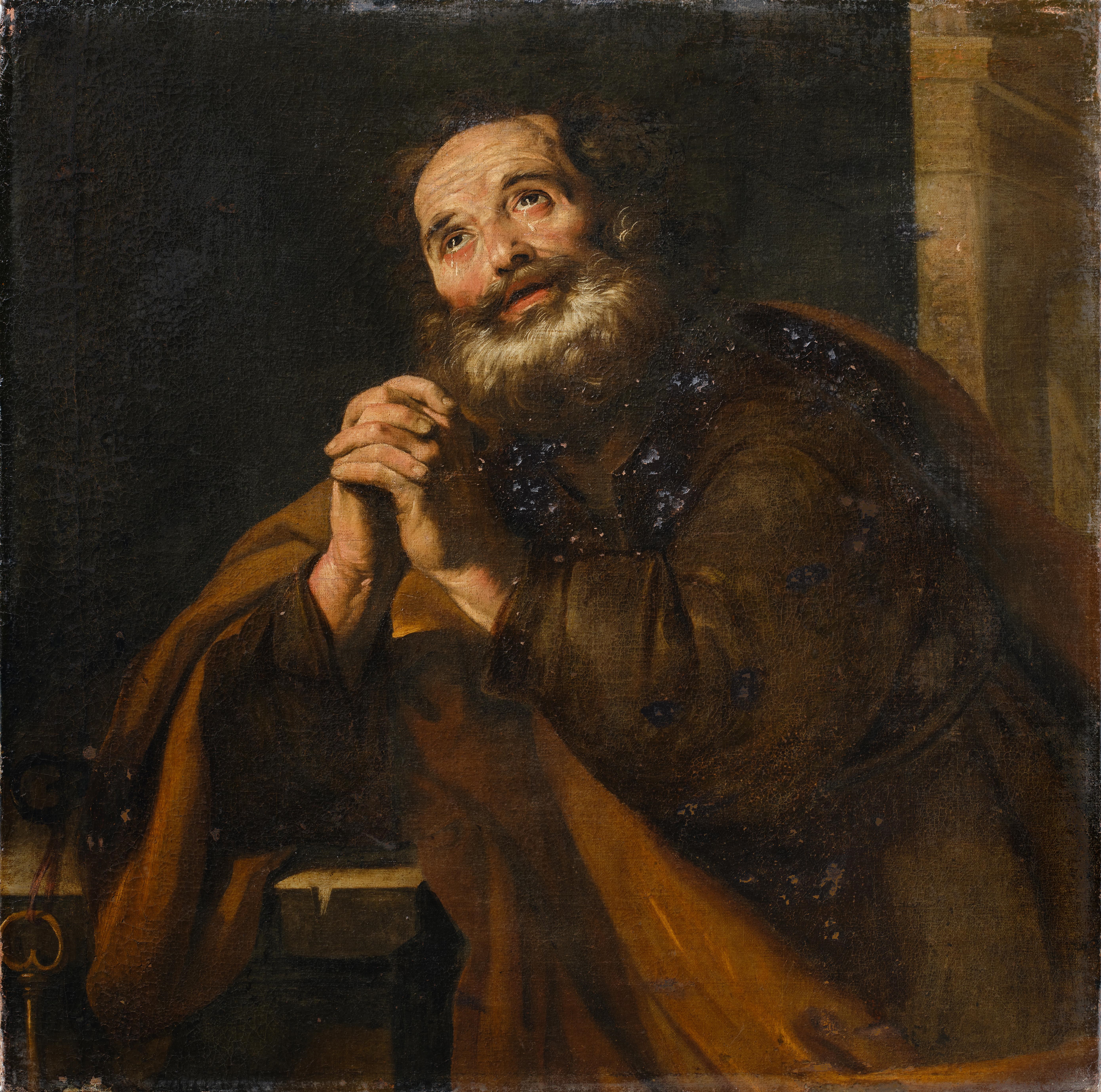 The tears of Saint Peter by Cesare Fracanzano, 1605–1651