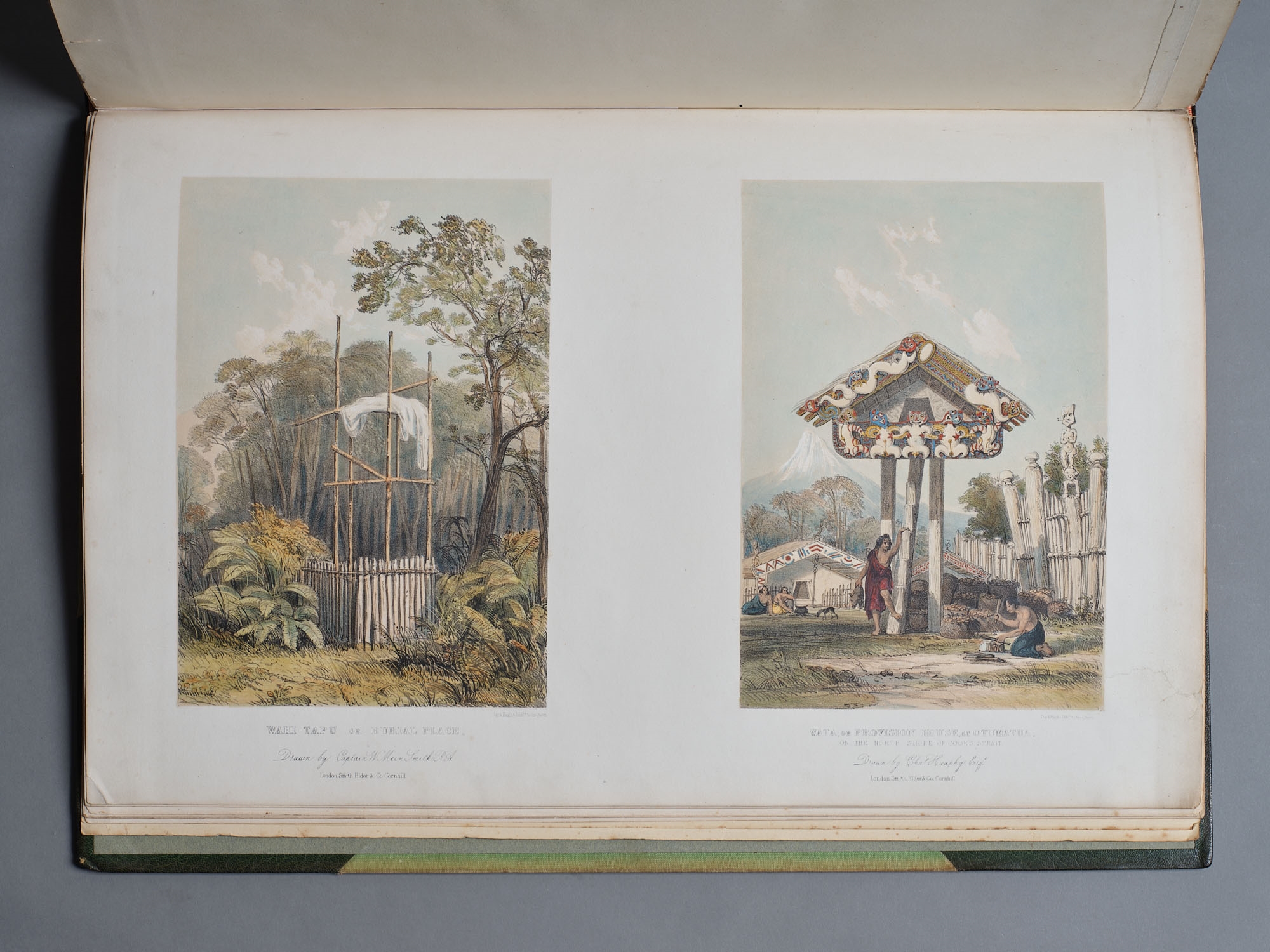 Artwork by Charles Heaphy, Illustrations to Adventure in New Zealand, Made of coloured lithographs