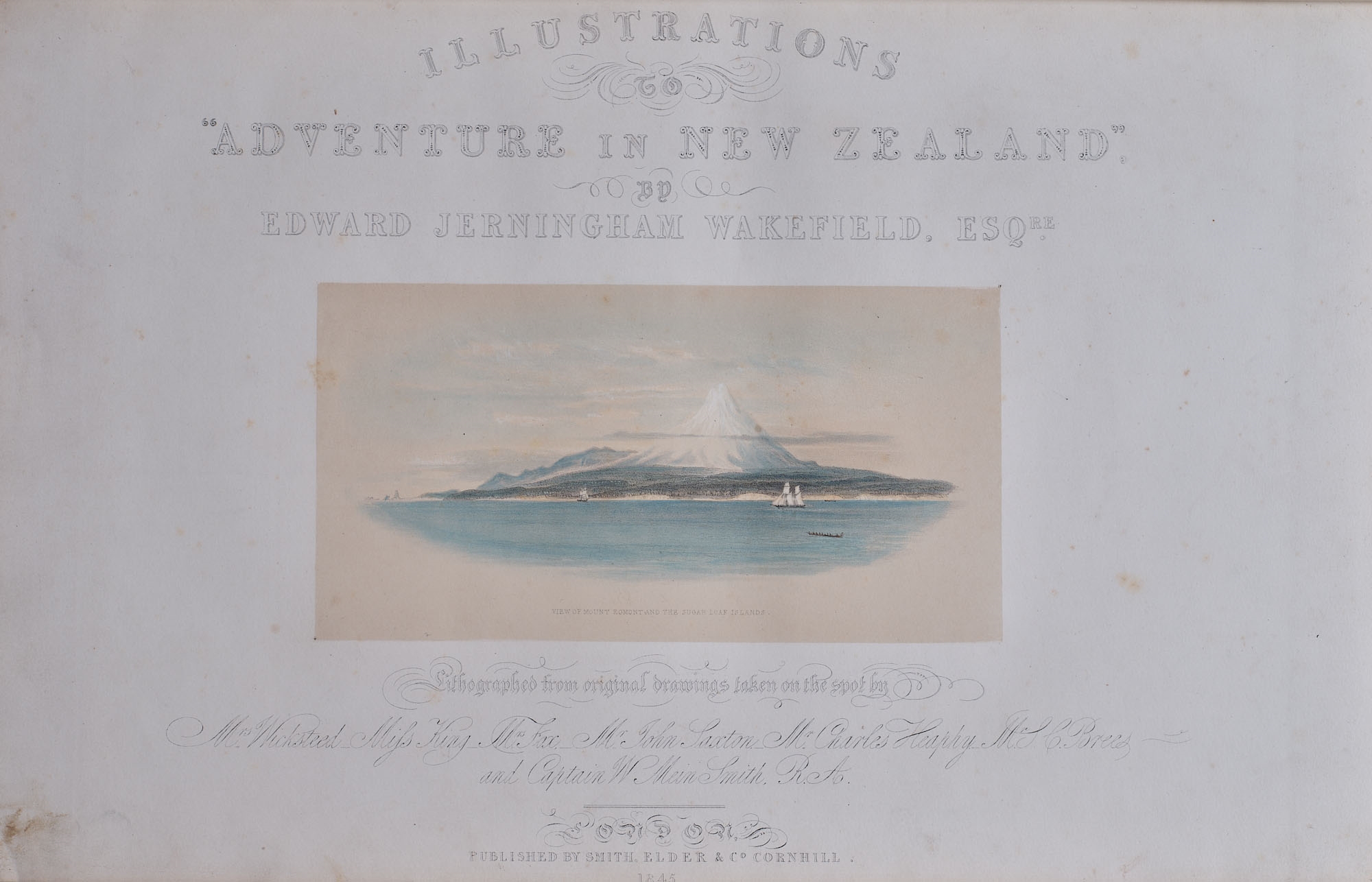 Artwork by Charles Heaphy, Illustrations to Adventure in New Zealand, Made of coloured lithographs