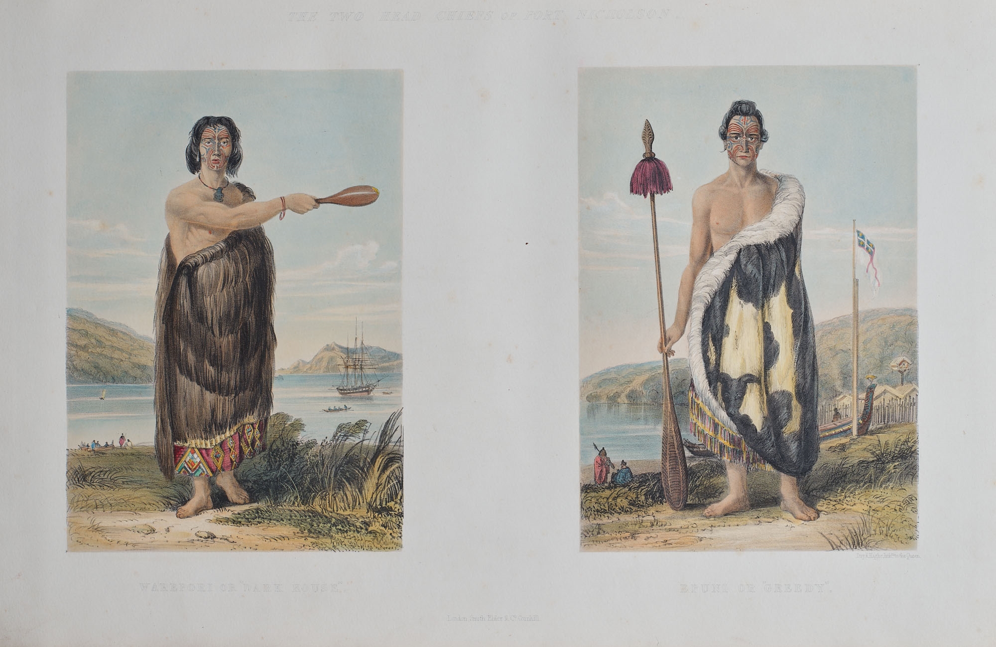 Artwork by Charles Heaphy, Illustrations to Adventure in New Zealand, Made of coloured lithographs