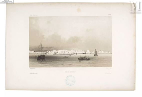 Vue lithographiée de Djeddah - Jean Vignaud