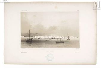 Vue lithographiée de Djeddah - Jean Vignaud