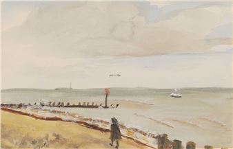 The beach at Southwold - Helen Roeder