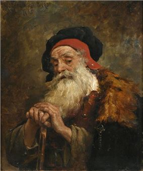 Georges MOREAU DE TOURS (1848-1901)
Portrait of an old man, 1885
Oil on canvas.
Signed and dated upper left. 46 x 38 cm - Georges Moreau de Tours