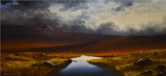 Brian Horswell (b.1939, British), oil on canvas, 'Last Light', signed to the lower left and titled by Brian D. Horswell