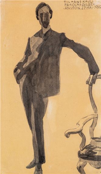 Portrett av Arne Kavli by Olaf Gulbransson, 27 mai 1902