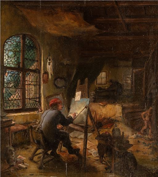 The Painter in his Studio by Adriaen van Ostade, 1663