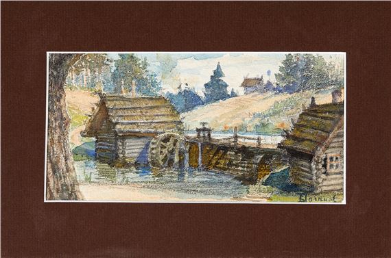 Village mill by Vasiliy Dimitrevich Polenov