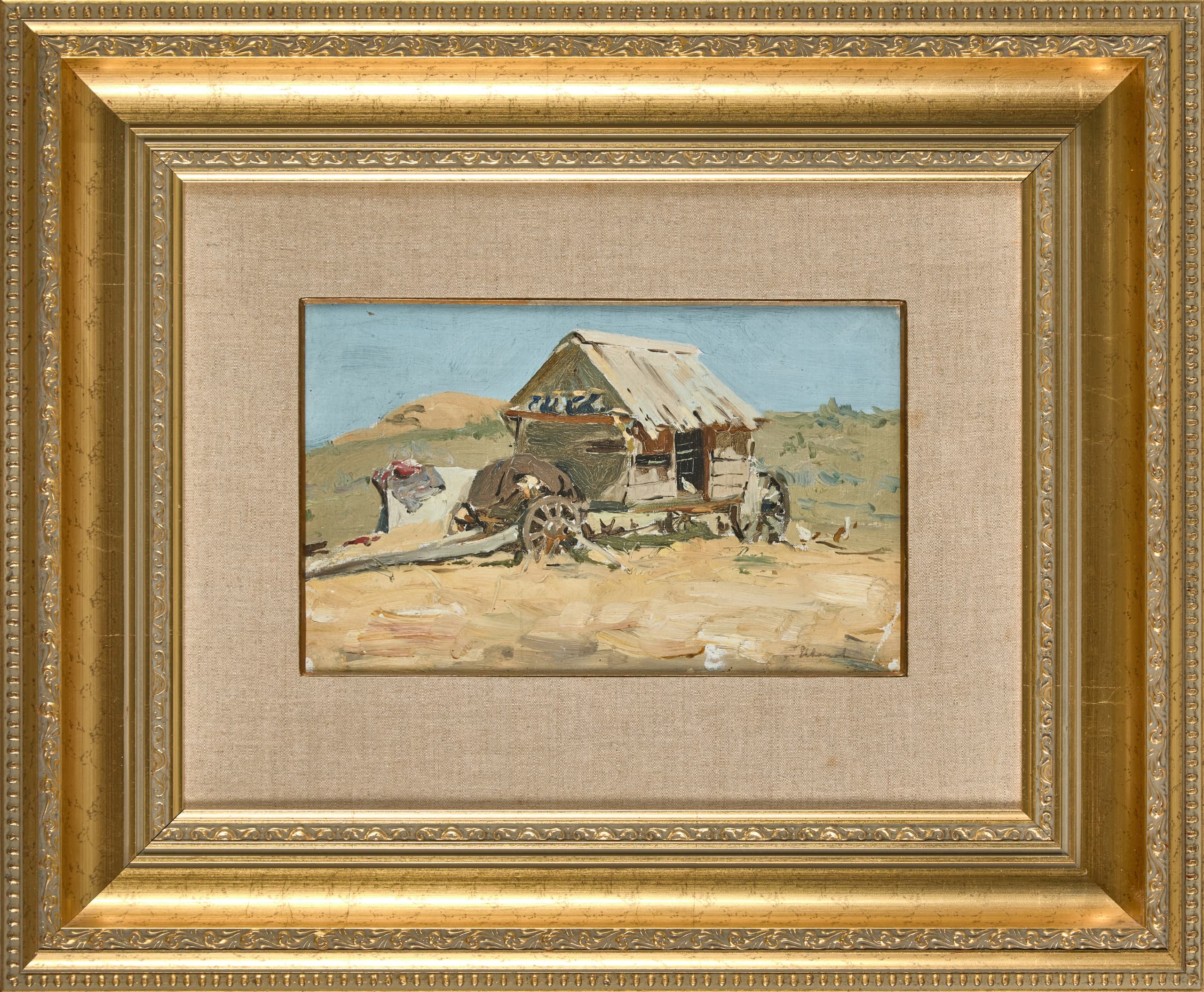 Artwork by Sergey Ivanov, Rural landscape, Made of oil on board