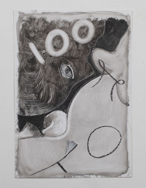 Artwork by Vincent Corpet, Cinq dessins à la plume et gouache sur papier photo, Made of gouache