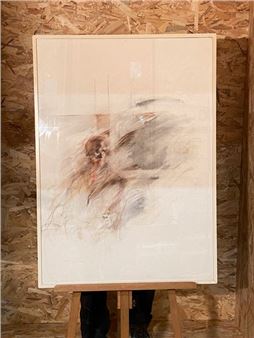 Portrait d'homme Dessin aux crayons 103x74cm - Jean-Pierre Saint