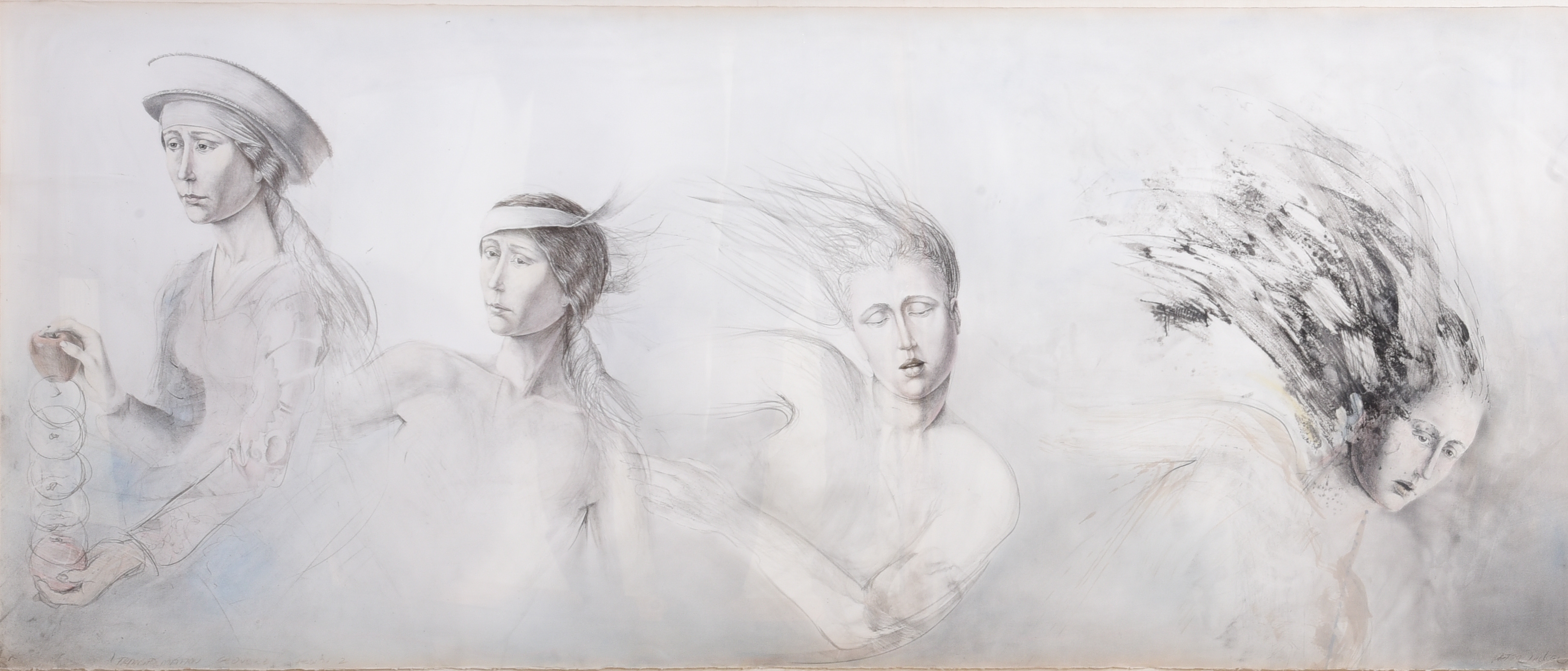 Artwork by Peter Nickel, Transformer Sequence, Made of lithograph with hand coloring