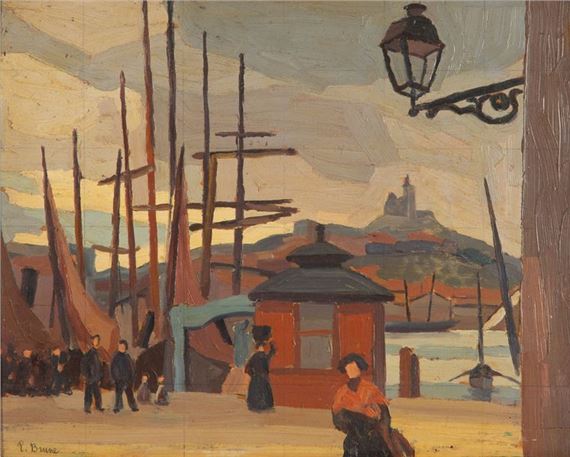 The port of Marseille. by Pierre Brune