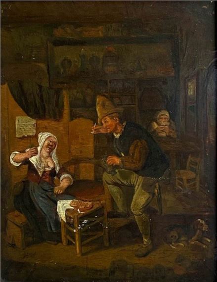 Scène d’intérieur grivoise by Adriaen van Ostade