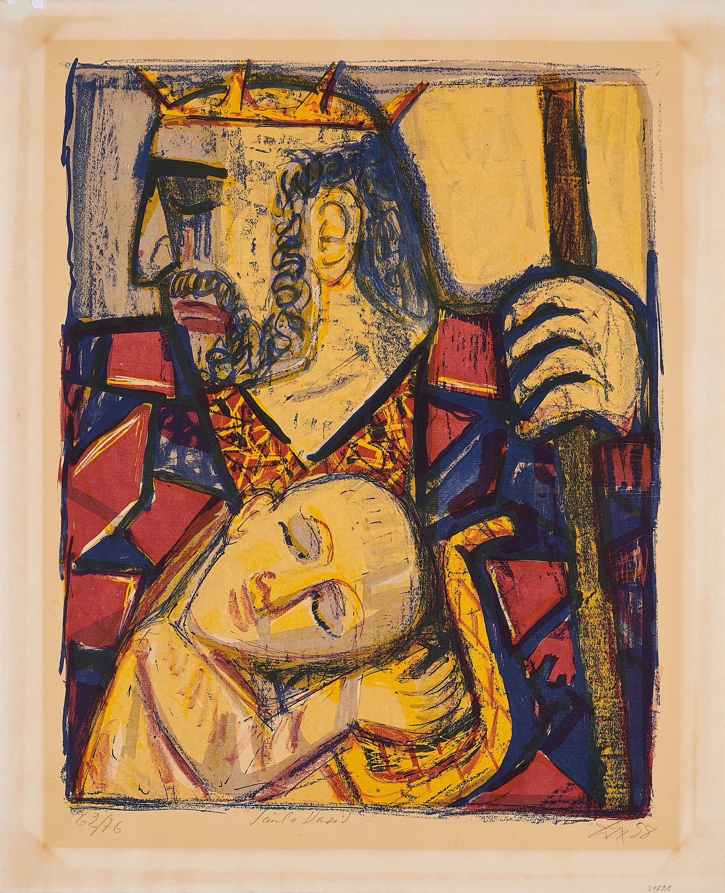 Artwork by Otto Dix, Saul und David., Made of Colour lithograph on laid paper