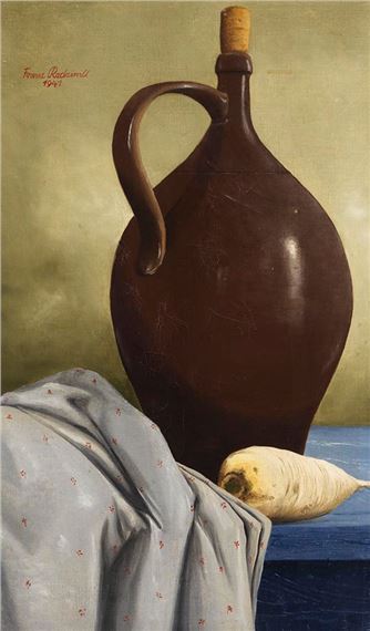 Stillleben mit Krug und Rettich by Franz Radziwill, 1941