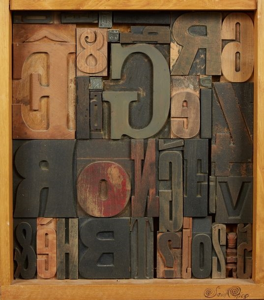 Artwork by Robert Saint-Cricq, Lettres, Made of assemblage