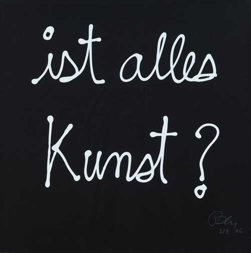 Artwork by Ben Benjamin, Is everything art?, Made of Silkscreen