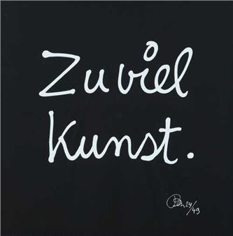 Too much art - Ben Benjamin