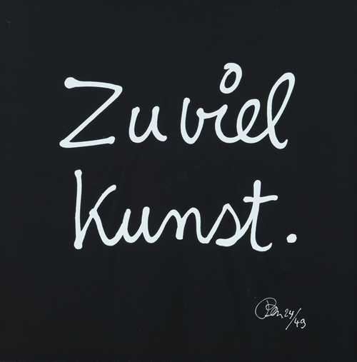 Too much art by Ben Benjamin, 2009