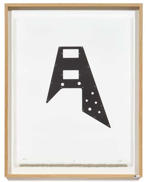 Artwork by Vincent Kohler, Stratocaster / FlyingV, Made of lithographs on BFK Rives wove paper