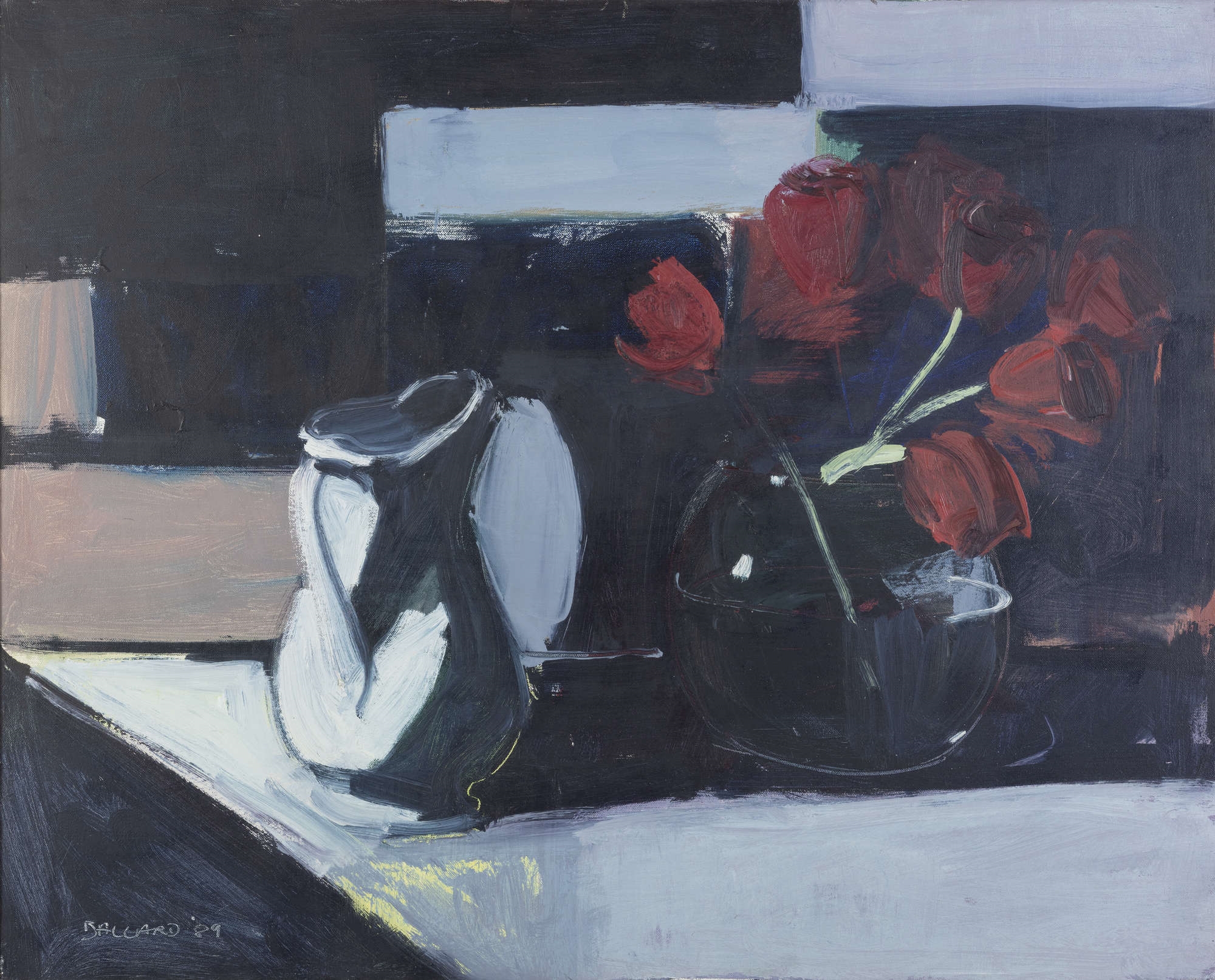 Brian Ballard | Tulips and White Jug | MutualArt