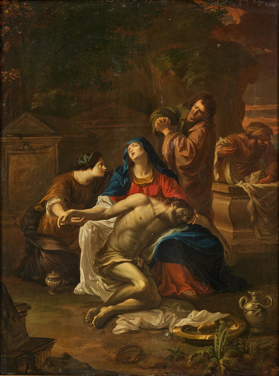 Artwork by Johann Jakob Dorner the Elder, Lamentation of Christ., Made of Oil on panel