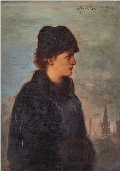 Female portrait in profile. - Axel Ender