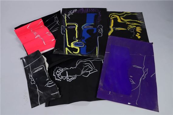 Profil d'homme; Portrait d'homme de face; Untitled