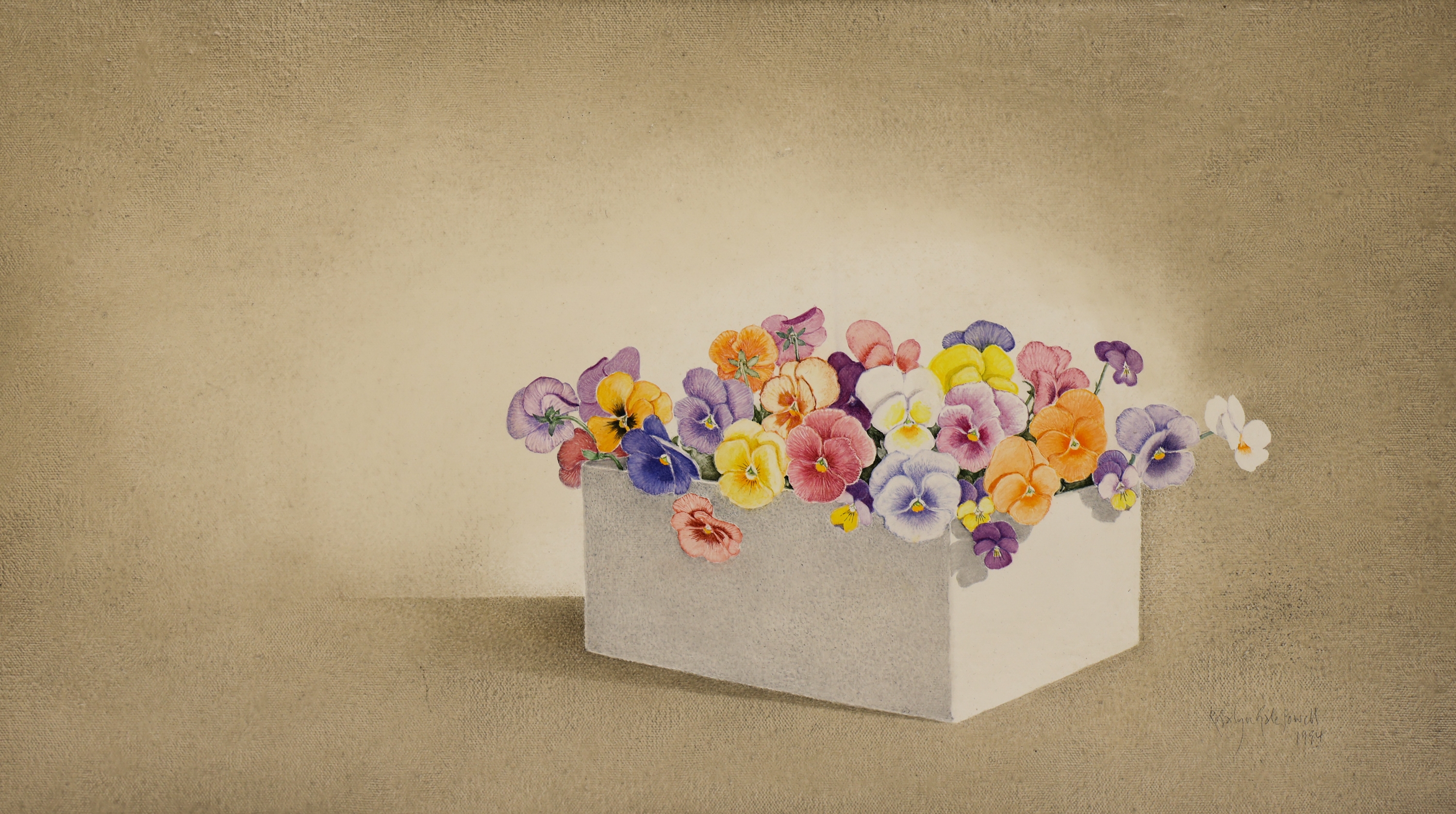 Rosalyn Gale Powell | Rosalyn Gale Powell ''Pansies in a White Box ...