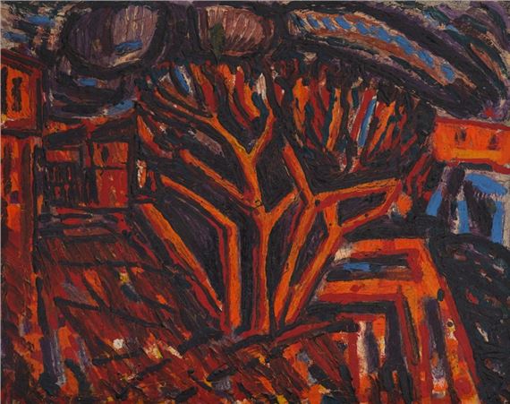 Landscape in orange by Genko Genkov