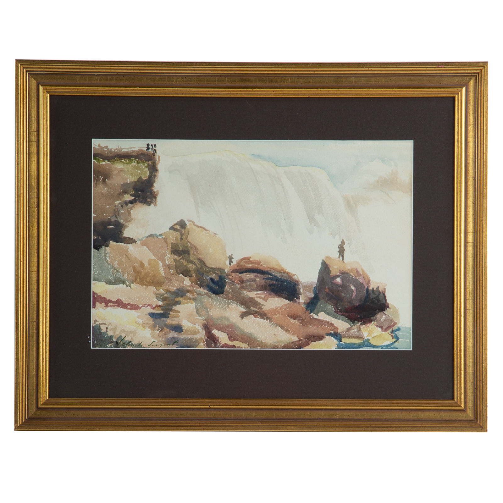 Artwork by John Singer Sargent, Rocky Landscape, Made of Watercolor on paper