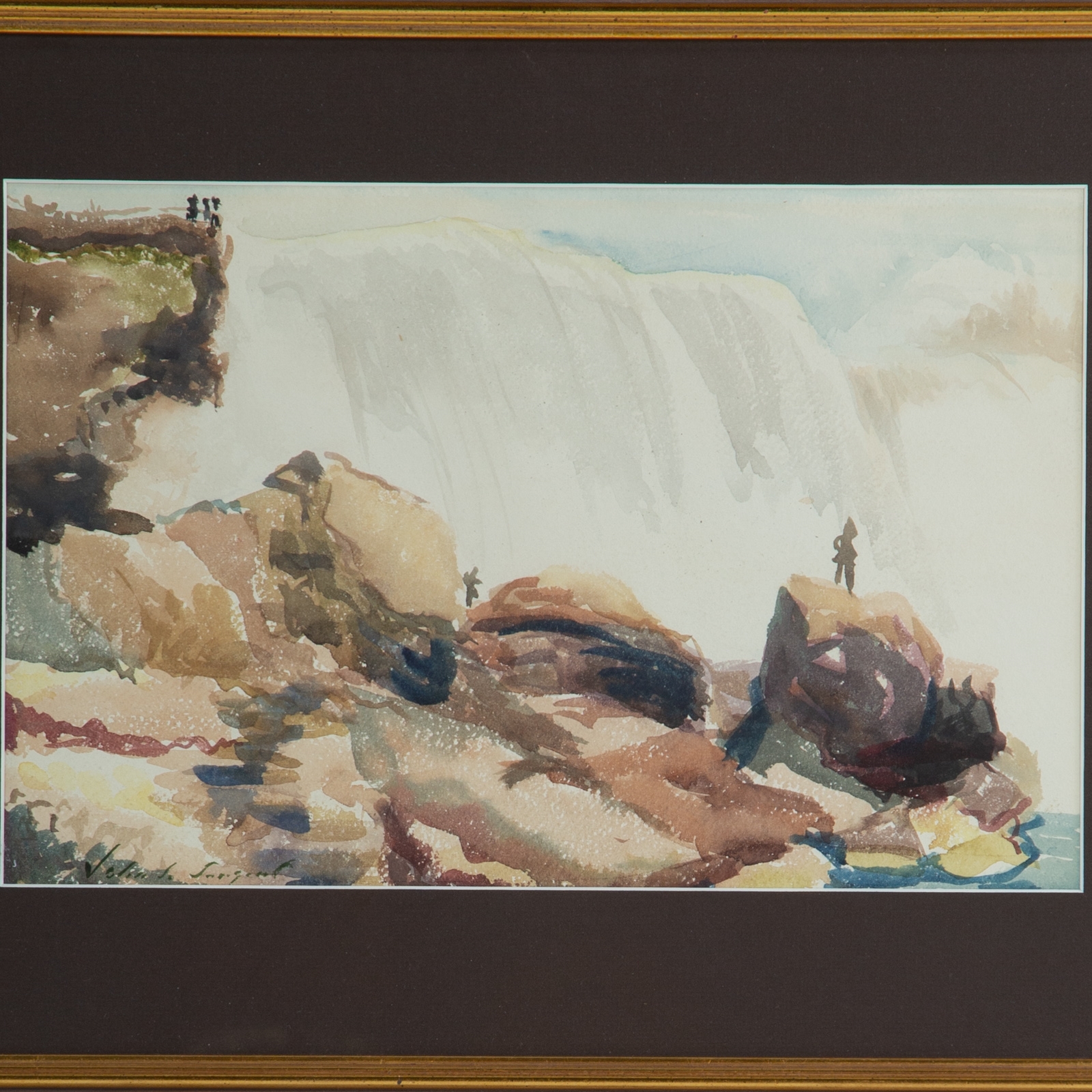 Artwork by John Singer Sargent, Rocky Landscape, Made of Watercolor on paper