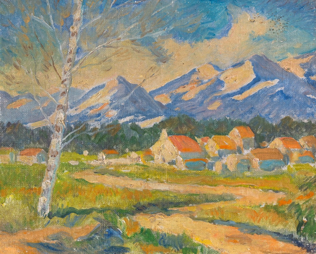 Artwork by Manuel Rivera Regalado, "Nevada, Sierra Morena, Granada, Made of Oil on canvas