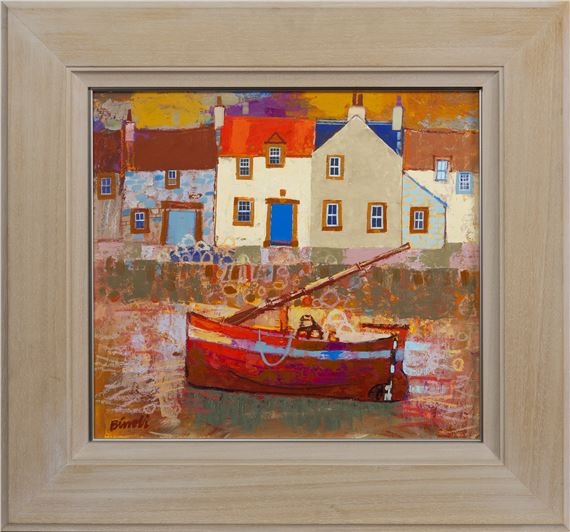THE RED BOAT by George Birrell, dated 2000
