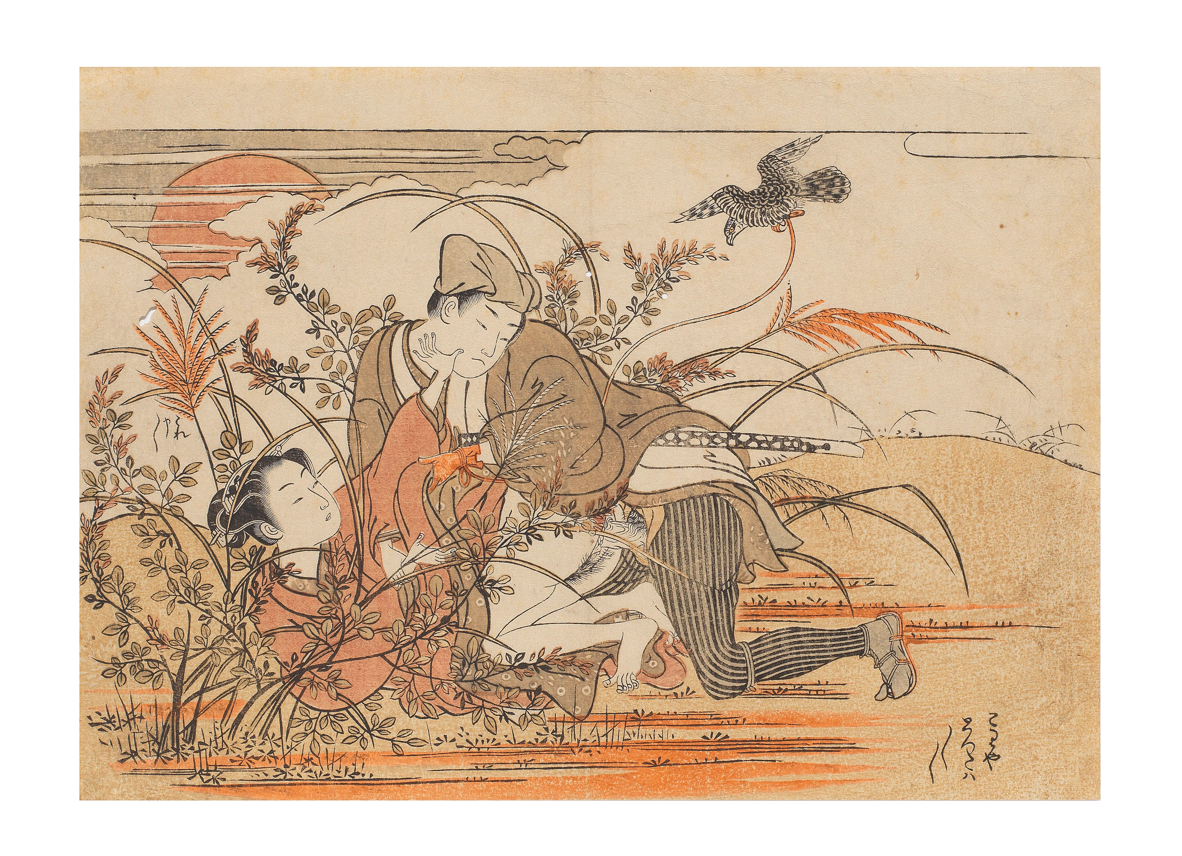 Artwork by Isoda Koryusai, From the series Furyu juniki no eiga (Prosperous Flowers of the Elegant 12 Months),, Made of print