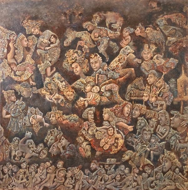 Artwork by Adèle Bessy, Beta du cygne Encelade, Made of acrylic on canvas