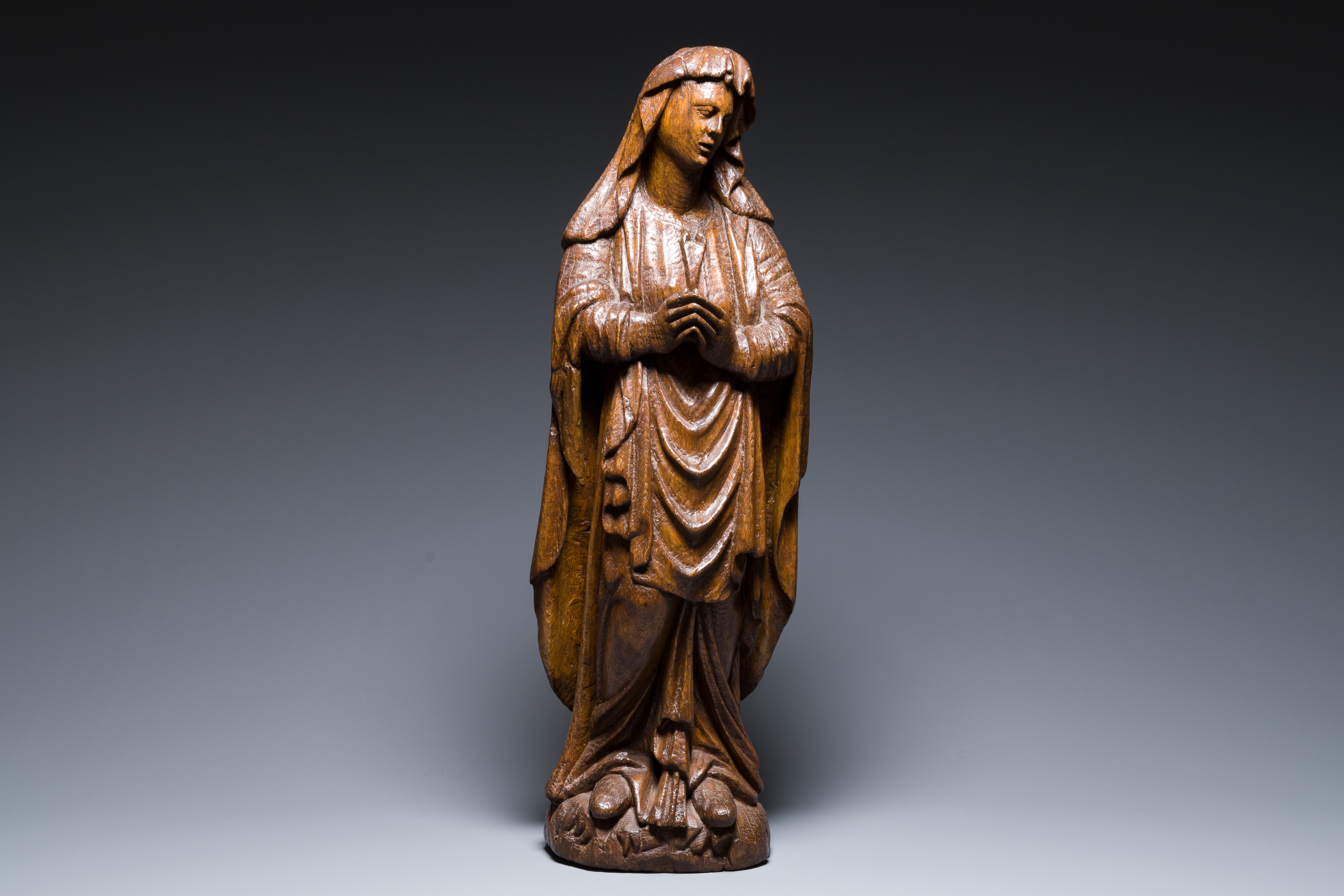 Flemish School, 16th Century | A Flemish carved oak figure of Mary ...