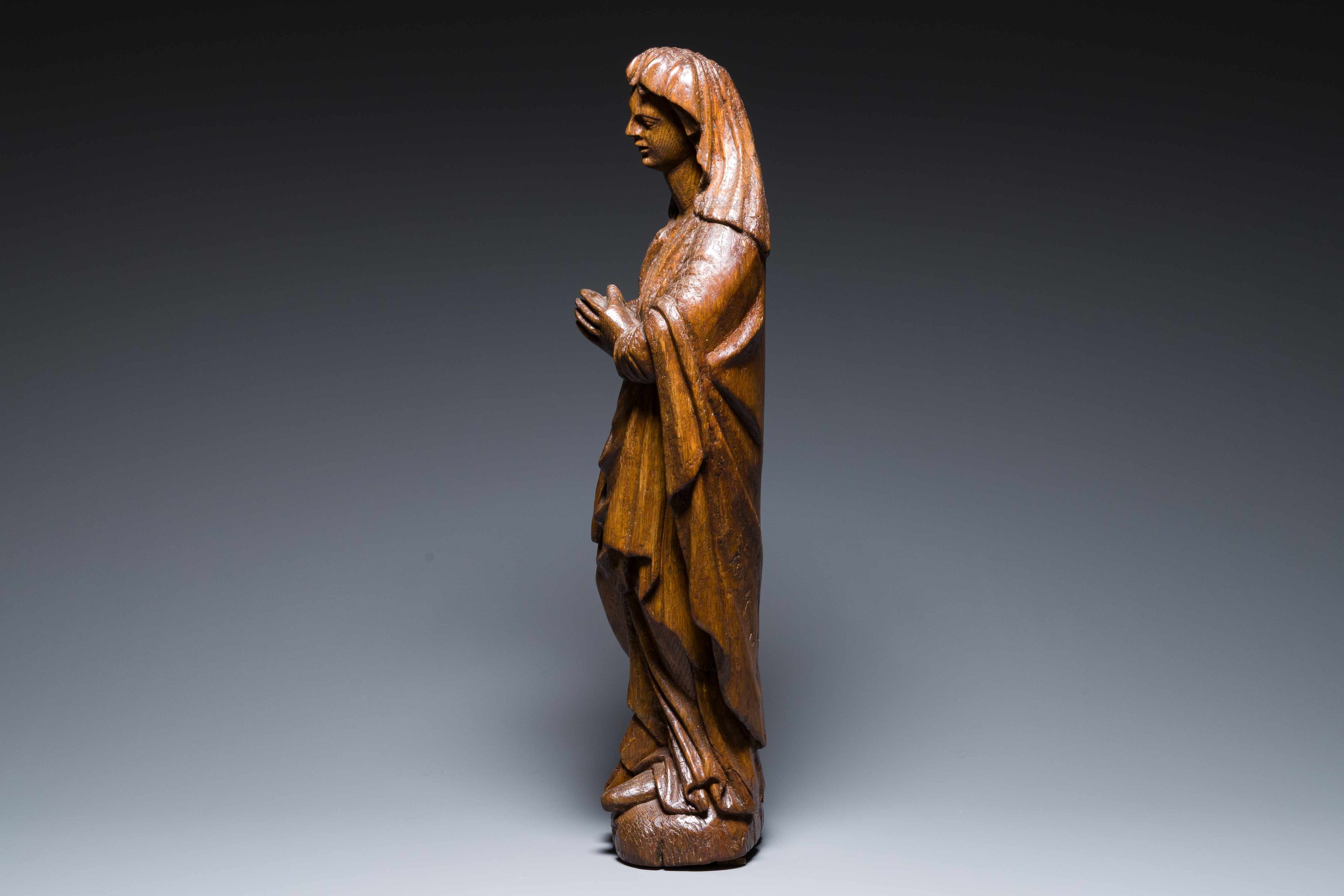 Flemish School, 16th Century | A Flemish carved oak figure of Mary ...