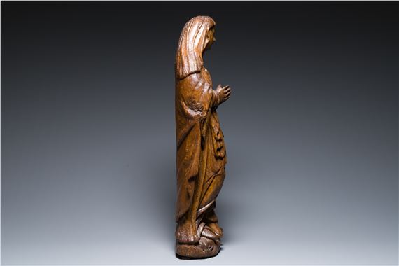 Flemish School, 16th Century | A Flemish carved oak figure of Mary ...