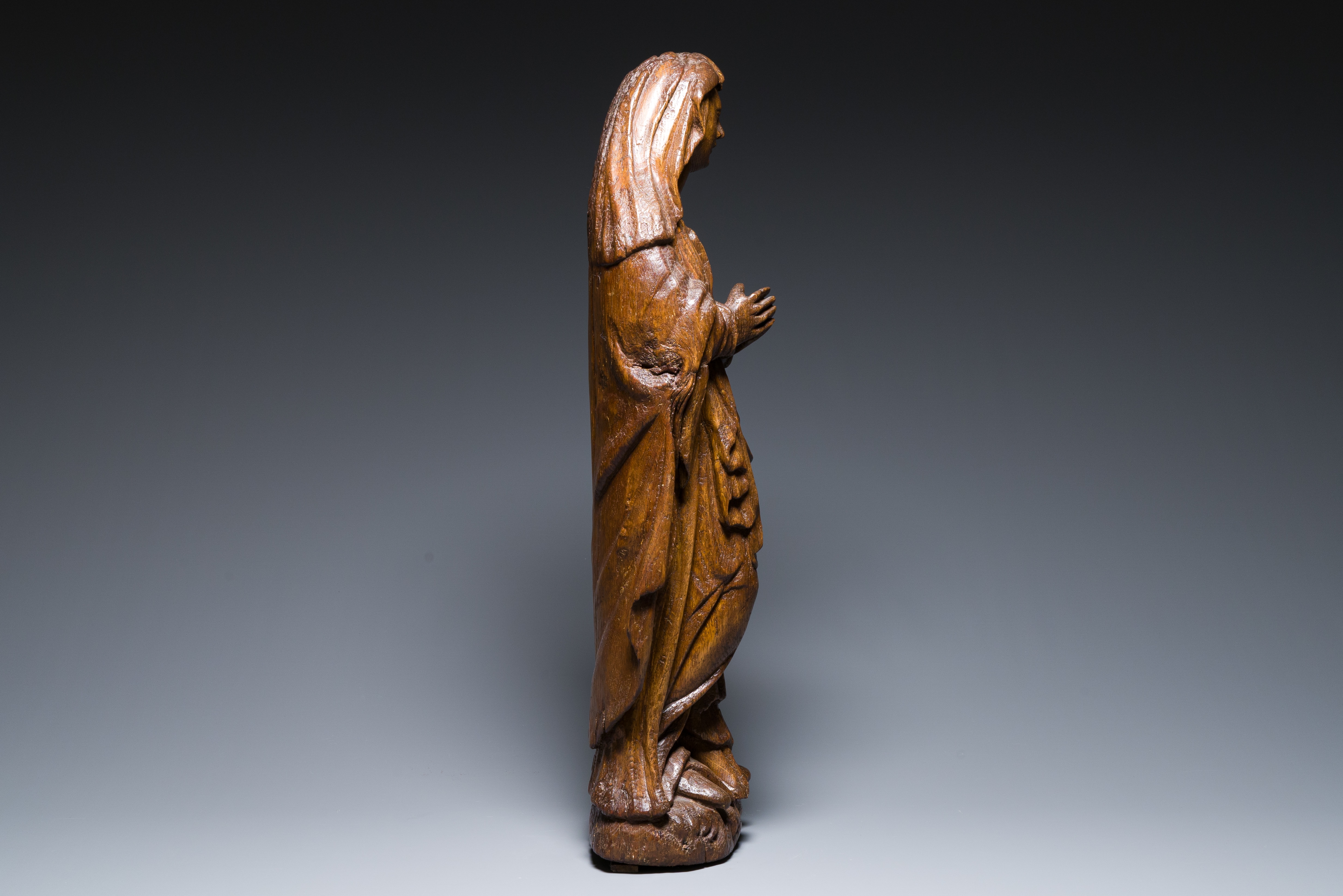 Flemish School, 16th Century | A Flemish carved oak figure of Mary ...