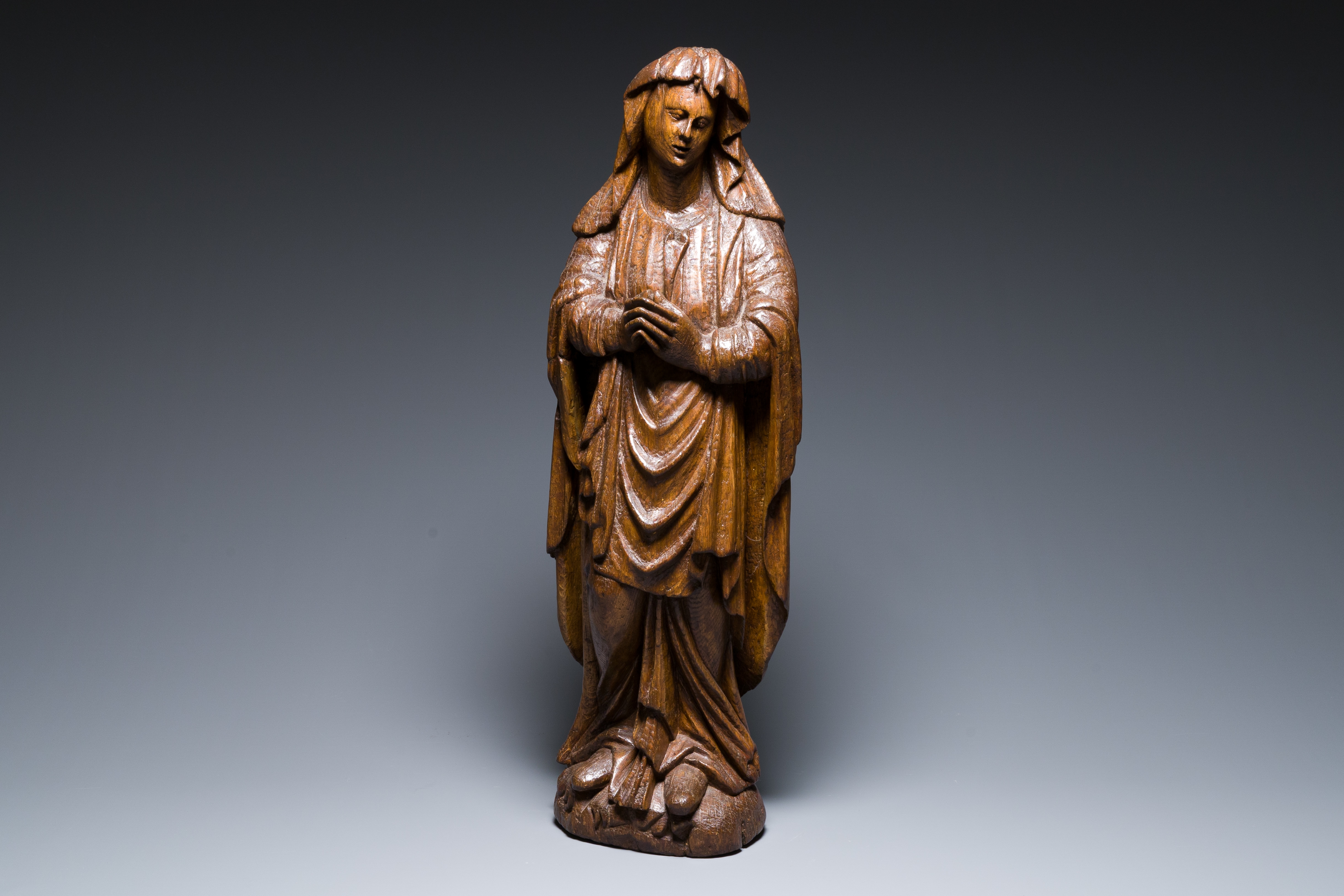 Flemish School, 16th Century | A Flemish carved oak figure of Mary ...