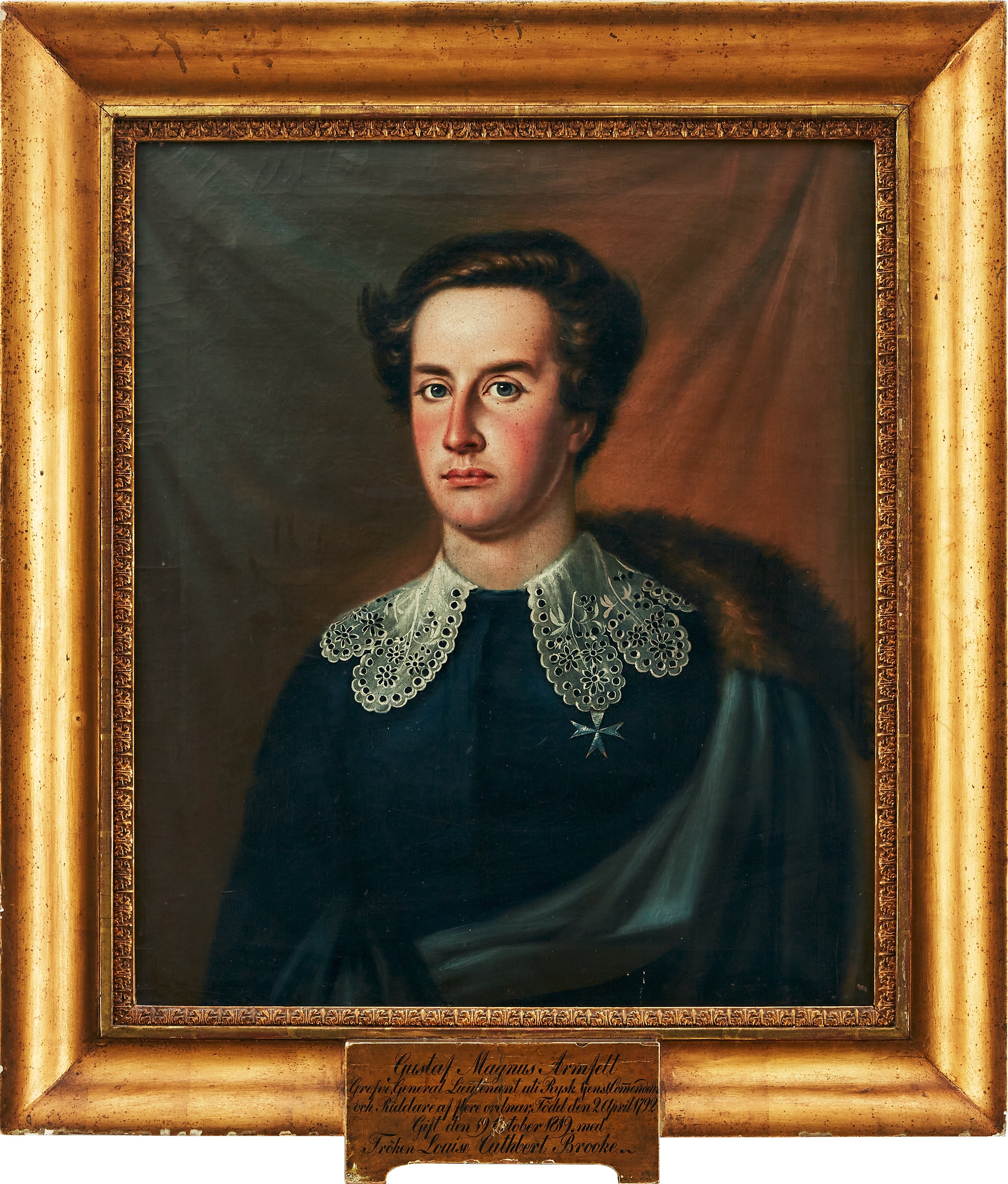 Artwork by Swedish School, 19th Century, Parporträtt föreställande greve Gustaf Magnus Armfelt (1792‑1856) och grevinnan Louise Cuthbert Armfelt (1801‑1865)