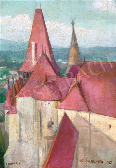 Vajdahunyad Castle (Transylvania) by Károly Gerster, 1912