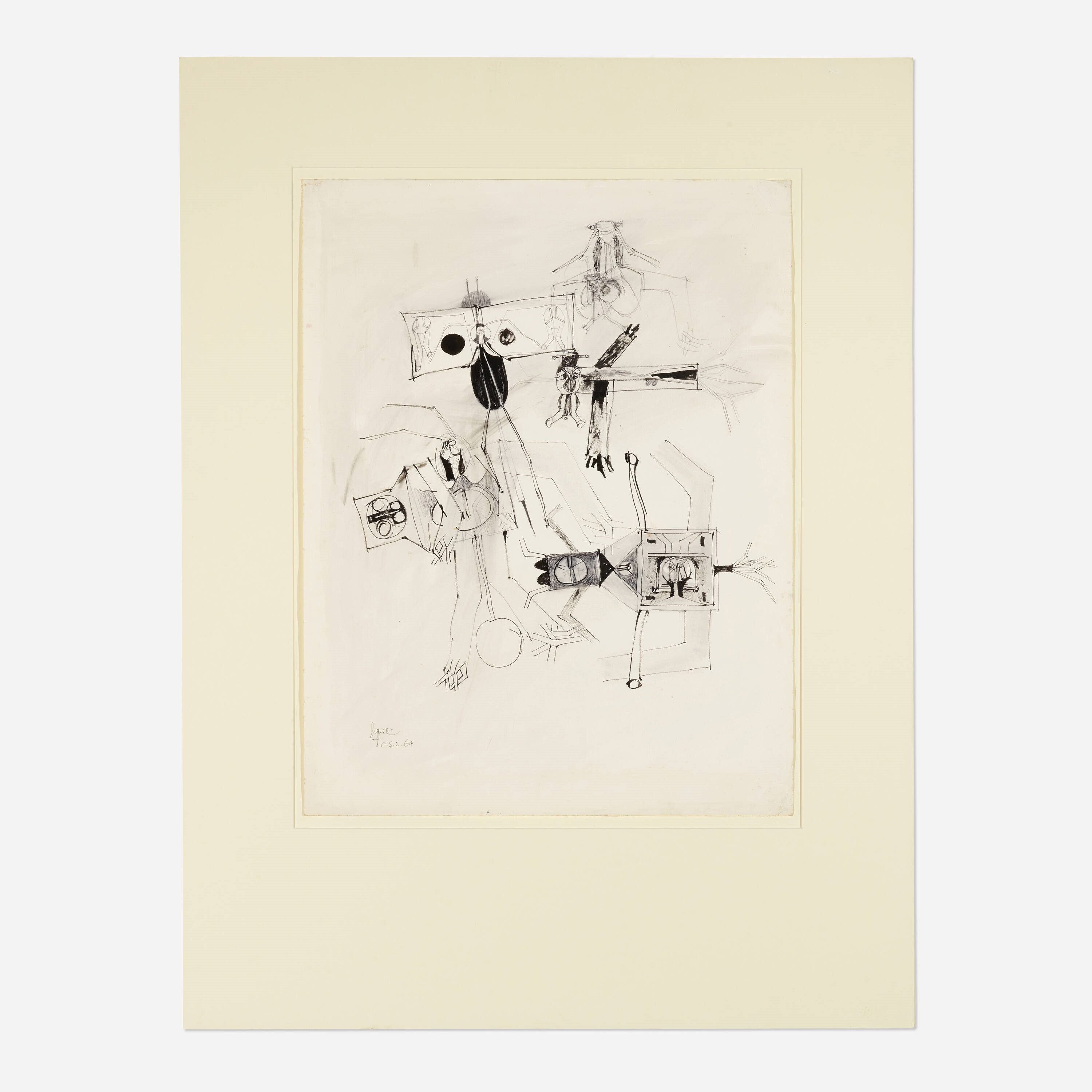 Angel Luque | Untitled (Drawing) (1964) | MutualArt