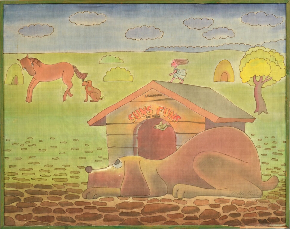 Artwork by Vitolds Kucins, Based on the theme of the animation "Dog Fun and the Wind".