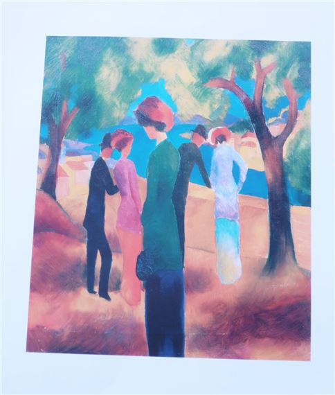 Lady in a green jacket by August Macke, ca.32